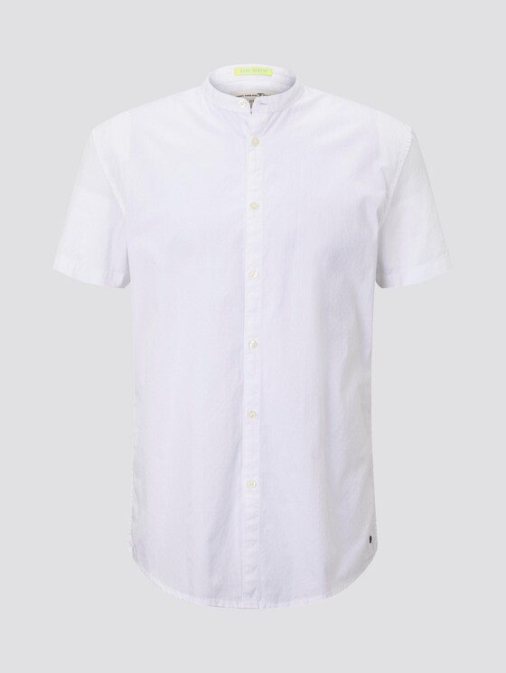 Hemd mit Stehkragen - Männer - white dobby dot structure Hemd mit Stehkragen - Männer - white dobby dot structure - 7 - TOM TAILOR Denim