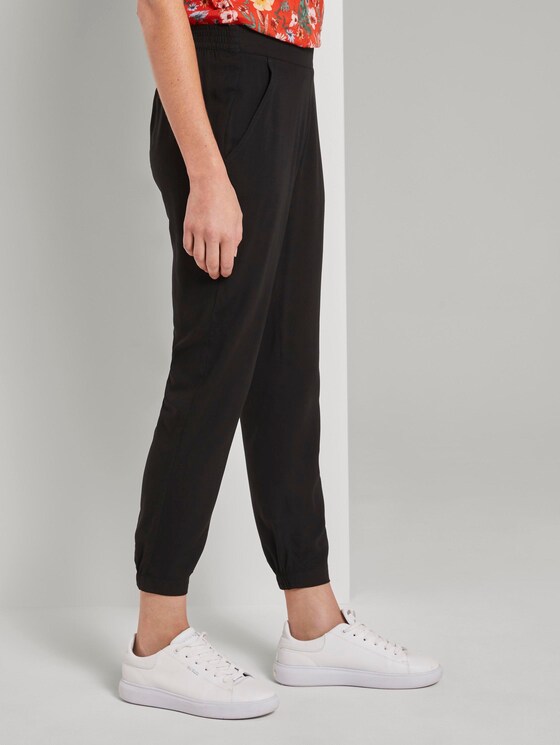 Loose Fit Hose mit elastischem Bund - Frauen - Deep Black Loose Fit Hose mit elastischem Bund - Frauen - Deep Black - 11 - TOM TAILOR