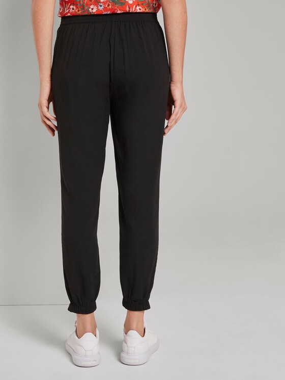 Loose Fit Hose mit elastischem Bund - Frauen - Deep Black Loose Fit Hose mit elastischem Bund - Frauen - Deep Black - 2 - TOM TAILOR