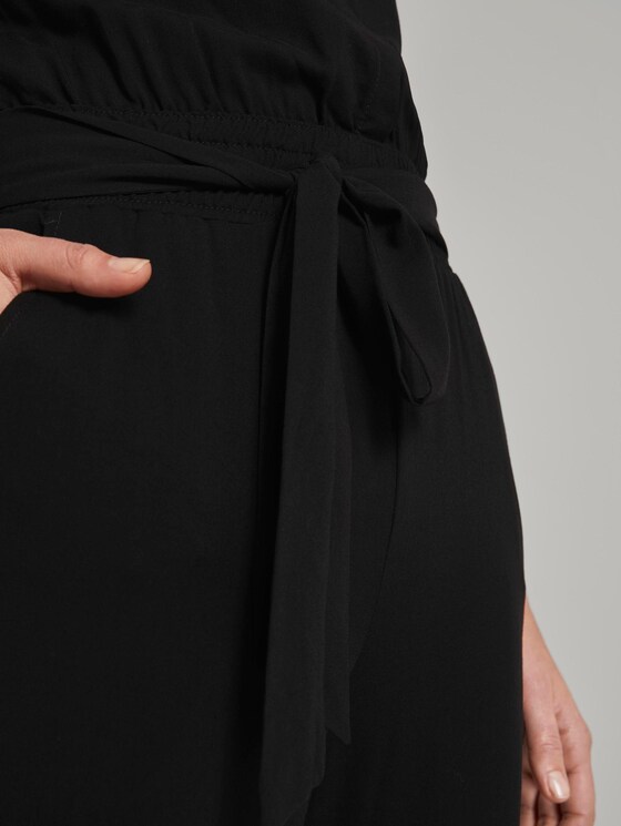 Ärmelloser Jumpsuit mit elastischem Taillenbund - Frauen - Deep Black Ärmelloser Jumpsuit mit elastischem Taillenbund - Frauen - Deep Black - 9 - TOM TAILOR