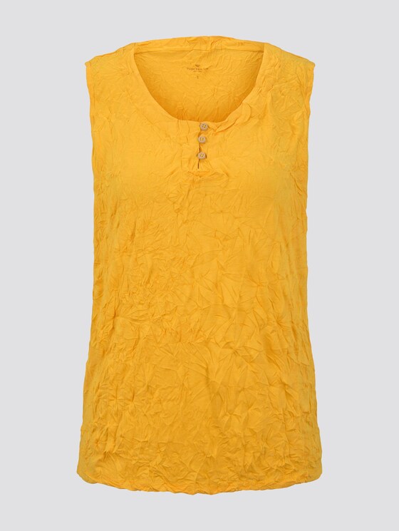 Crincle-Top mit Knopfverschluss - Frauen - deep golden yellow Crincle-Top mit Knopfverschluss - Frauen - deep golden yellow - 7 - TOM TAILOR