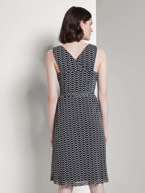 Gemustertes Mesh-Kleid in Wickeloptik - Frauen - navy dot design Gemustertes Mesh-Kleid in Wickeloptik - Frauen - navy dot design - 2 - TOM TAILOR