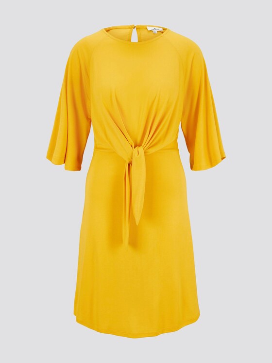 Luftiges Kleid mit Knoten-Detail und weiten Ärmeln - Frauen - deep golden yellow Luftiges Kleid mit Knoten-Detail und weiten Ärmeln - Frauen - deep golden yellow - 7 - TOM TAILOR