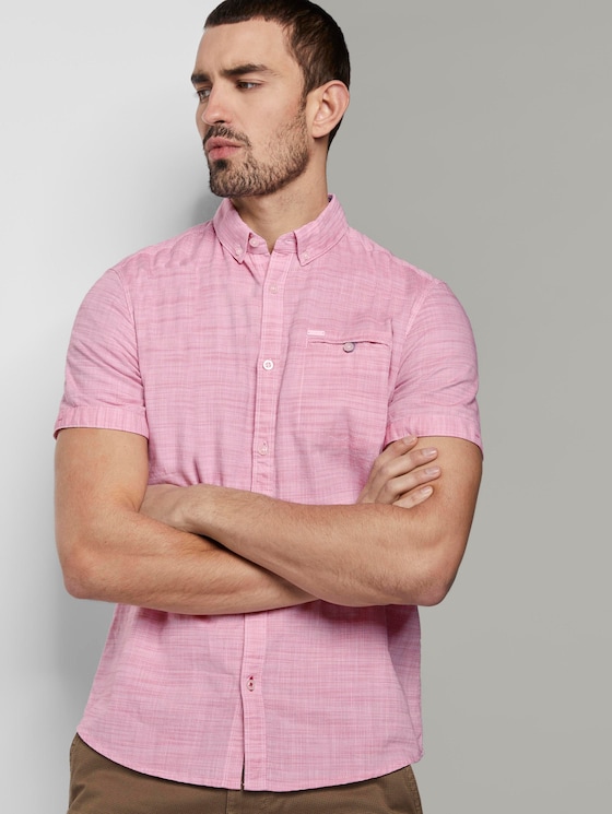 men's pink dress shirt short sleeve