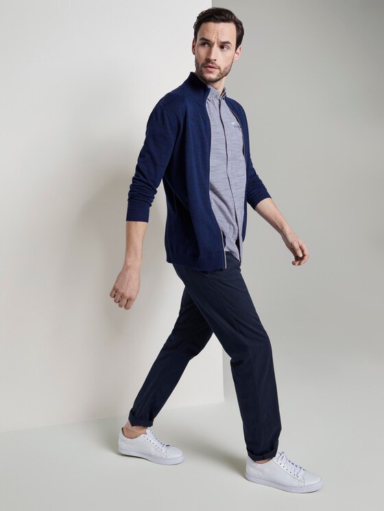 Kurzarmhemd mit Strukturmuster und Brusttasche - Männer - navy white structure Kurzarmhemd mit Strukturmuster und Brusttasche - Männer - navy white structure - 3 - TOM TAILOR