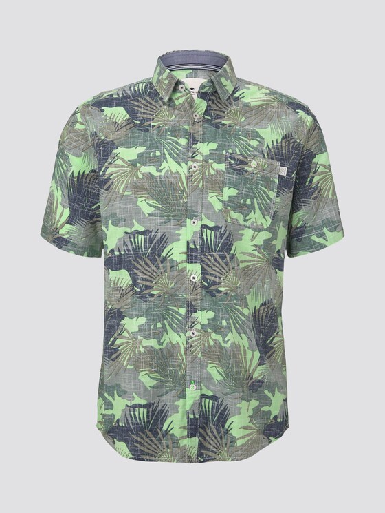 Kurzarmhemd mit tropischem Print - Männer - green leaf design Kurzarmhemd mit tropischem Print - Männer - green leaf design - 7 - TOM TAILOR