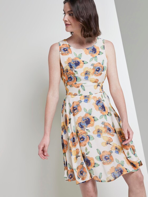 Gemustertes Chiffonkleid - Frauen - offwhite floral design Gemustertes Chiffonkleid - Frauen - offwhite floral design - 5 - TOM TAILOR