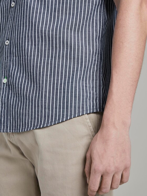 Gestreiftes Kurzarmhemd mit Brusttasche - Männer - navy green stripe Gestreiftes Kurzarmhemd mit Brusttasche - Männer - navy green stripe - 10 - TOM TAILOR