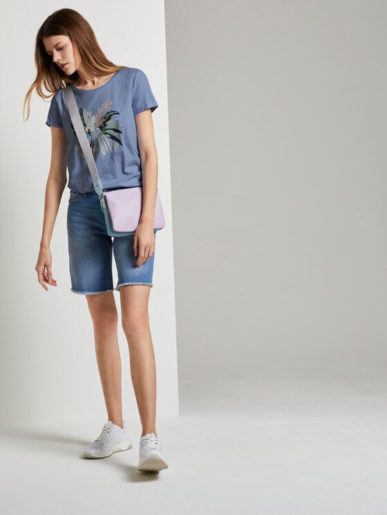 T-Shirt mit Brustprint - Frauen - fresh light blue T-Shirt mit Brustprint - Frauen - fresh light blue - 3 - TOM TAILOR Denim
