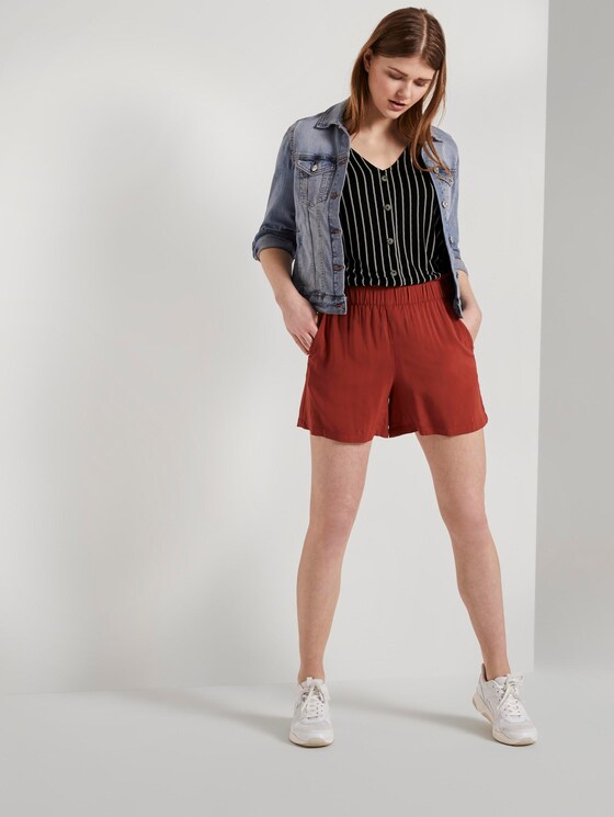 Gestreiftes Top mit Knopfleiste - Frauen - black white stripe Gestreiftes Top mit Knopfleiste - Frauen - black white stripe - 3 - TOM TAILOR Denim