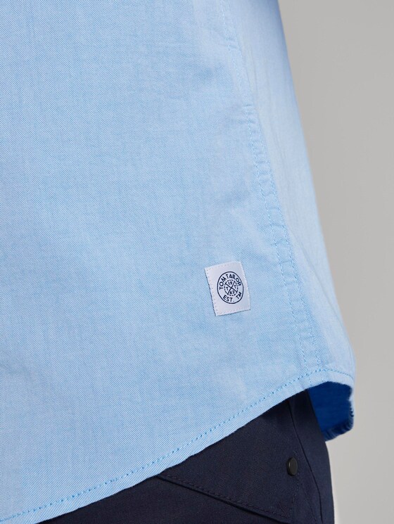 Hemd in Twill-Optik - Männer - blue white two face twill Hemd in Twill-Optik - Männer - blue white two face twill - 10 - TOM TAILOR