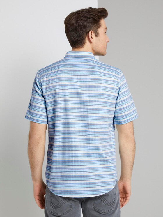 Gestreiftes Hemd - Männer - yellow blue horizontal stripe Gestreiftes Hemd - Männer - yellow blue horizontal stripe - 2 - TOM TAILOR