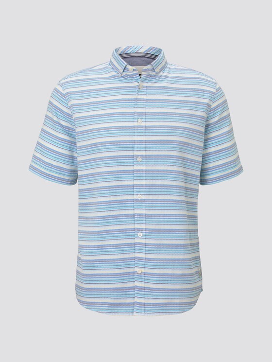 Gestreiftes Hemd - Männer - yellow blue horizontal stripe Gestreiftes Hemd - Männer - yellow blue horizontal stripe - 7 - TOM TAILOR