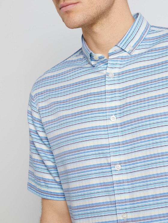 Gestreiftes Hemd - Männer - yellow blue horizontal stripe Gestreiftes Hemd - Männer - yellow blue horizontal stripe - 9 - TOM TAILOR