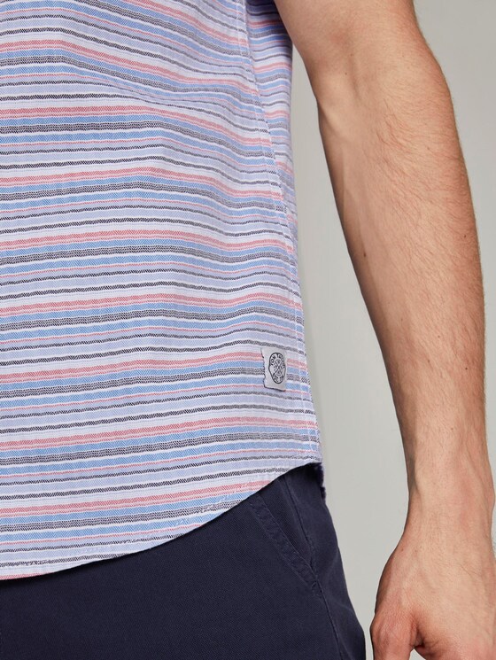 Gestreiftes Hemd - Männer - orange blue horizontal stripe Gestreiftes Hemd - Männer - orange blue horizontal stripe - 10 - TOM TAILOR