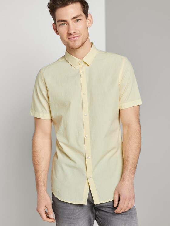 Kariertes Hemd - Männer - yellow white dobby structure Kariertes Hemd - Männer - yellow white dobby structure - 5 - TOM TAILOR