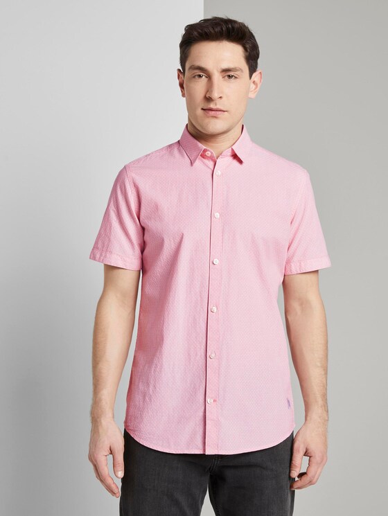 Kariertes Hemd - Männer - peach white dobby structure Kariertes Hemd - Männer - peach white dobby structure - 1 - TOM TAILOR