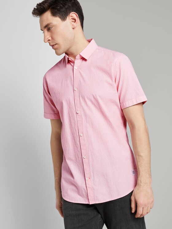 Kariertes Hemd - Männer - peach white dobby structure Kariertes Hemd - Männer - peach white dobby structure - 5 - TOM TAILOR
