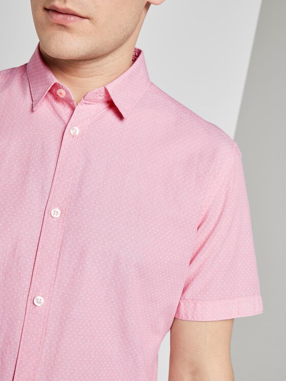 Kariertes Hemd - Männer - peach white dobby structure Kariertes Hemd - Männer - peach white dobby structure - 9 - TOM TAILOR