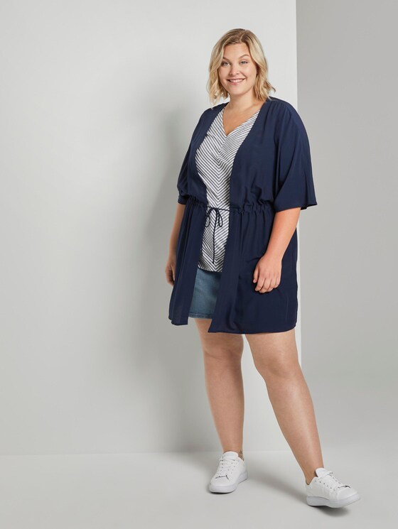 Blazer in a kimono look - Women - Real Navy Blue Blazer in a kimono look - Women - Real Navy Blue - 3 - My True Me