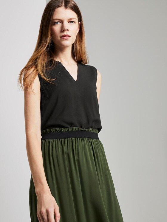 Ärmellose Tunikabluse mit Henley-Ausschnitt - Frauen - Deep Black Ärmellose Tunikabluse mit Henley-Ausschnitt - Frauen - Deep Black - 5 - TOM TAILOR Denim