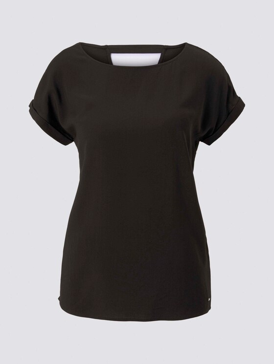 Kurzarm-Tunikabluse mit Rückendetail - Frauen - deep black Kurzarm-Tunikabluse mit Rückendetail - Frauen - deep black - 7 - TOM TAILOR Denim