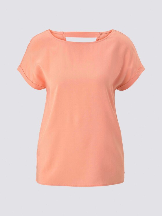Kurzarm-Tunikabluse mit Rückendetail - Frauen - papaya orange Kurzarm-Tunikabluse mit Rückendetail - Frauen - papaya orange - 7 - TOM TAILOR Denim