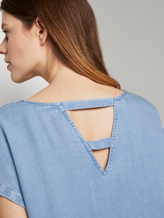 Kurzarm-Tunikabluse im Jeans-Look - Frauen - light stone bright blue denim Kurzarm-Tunikabluse im Jeans-Look - Frauen - light stone bright blue denim - 10 - TOM TAILOR Denim
