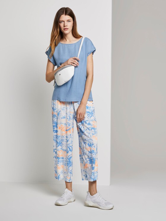 Kurzarm-Tunikabluse im Jeans-Look - Frauen - light stone bright blue denim Kurzarm-Tunikabluse im Jeans-Look - Frauen - light stone bright blue denim - 3 - TOM TAILOR Denim