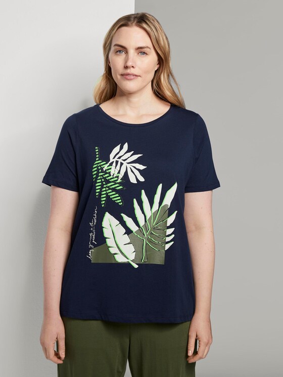 T-Shirt mit Artwork - Frauen - Real Navy Blue T-Shirt mit Artwork - Frauen - Real Navy Blue - 1 - My True Me