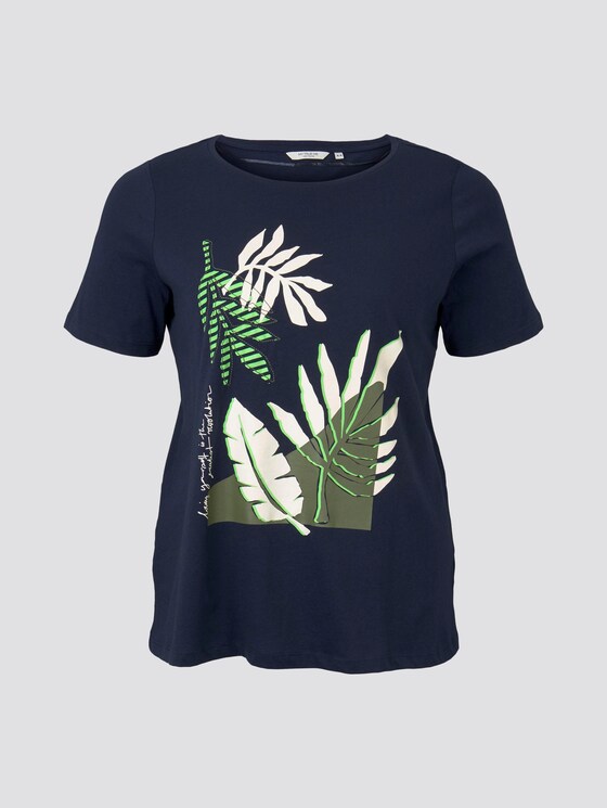 T-Shirt mit Artwork - Frauen - Real Navy Blue T-Shirt mit Artwork - Frauen - Real Navy Blue - 7 - My True Me