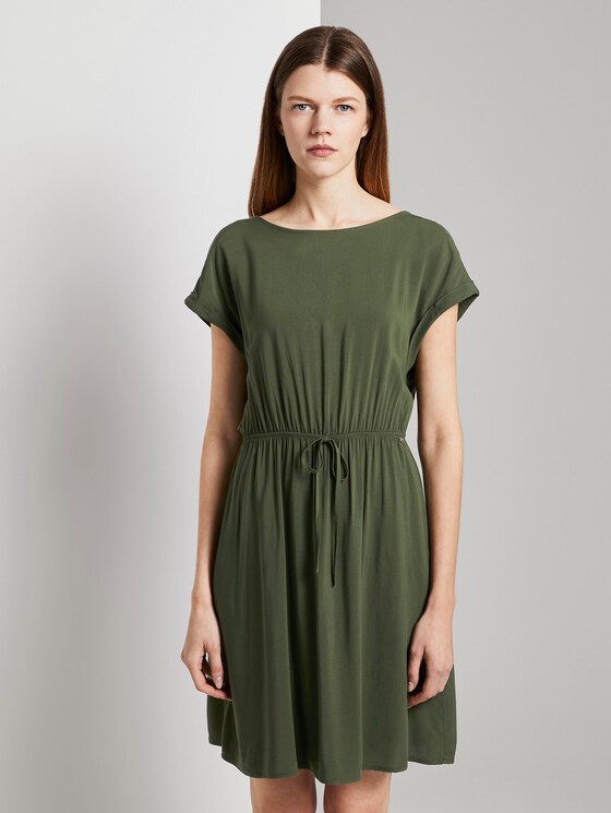 Minikleid mit Rückenausschnitt - Frauen - Dusty Rifle Green Minikleid mit Rückenausschnitt - Frauen - Dusty Rifle Green - 1 - TOM TAILOR Denim