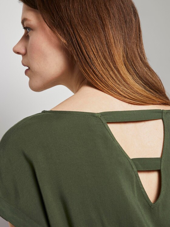 Minikleid mit Rückenausschnitt - Frauen - Dusty Rifle Green Minikleid mit Rückenausschnitt - Frauen - Dusty Rifle Green - 10 - TOM TAILOR Denim