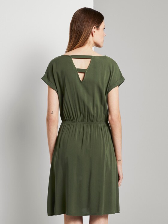 Minikleid mit Rückenausschnitt - Frauen - Dusty Rifle Green Minikleid mit Rückenausschnitt - Frauen - Dusty Rifle Green - 2 - TOM TAILOR Denim