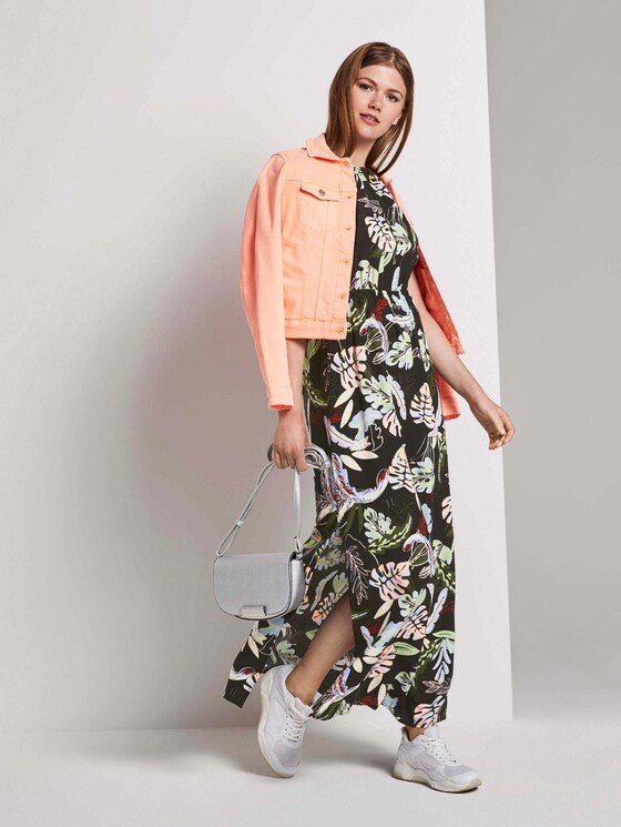 Neckholder-Maxikleid mit tropischem Print - Frauen - black tropical print Neckholder-Maxikleid mit tropischem Print - Frauen - black tropical print - 3 - TOM TAILOR Denim