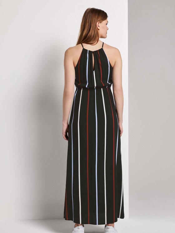 Neckholder-Maxikleid mit tropischem Print - Frauen - black blue rust stripe Neckholder-Maxikleid mit tropischem Print - Frauen - black blue rust stripe - 2 - TOM TAILOR Denim