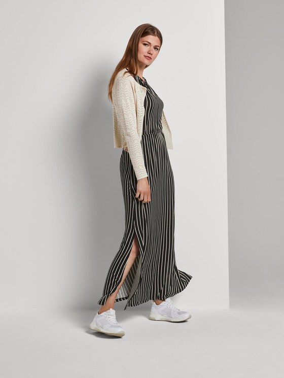 Gestreiftes Neckholder-Maxikleid - Frauen - black white stripe Gestreiftes Neckholder-Maxikleid - Frauen - black white stripe - 3 - TOM TAILOR Denim