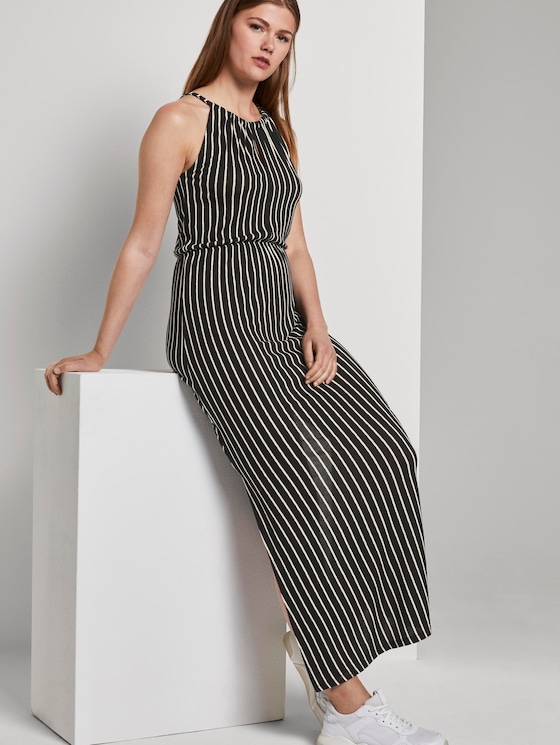 Gestreiftes Neckholder-Maxikleid - Frauen - black white stripe Gestreiftes Neckholder-Maxikleid - Frauen - black white stripe - 5 - TOM TAILOR Denim