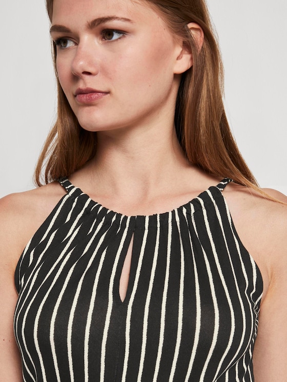 Gestreiftes Neckholder-Maxikleid - Frauen - black white stripe Gestreiftes Neckholder-Maxikleid - Frauen - black white stripe - 9 - TOM TAILOR Denim