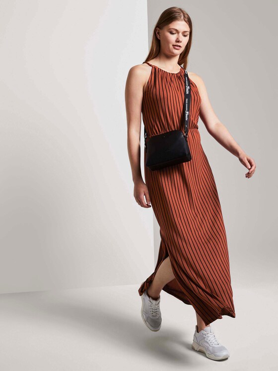 Striped halter maxi dress - Women - rust black stripe Striped halter maxi dress - Women - rust black stripe - 3 - TOM TAILOR Denim