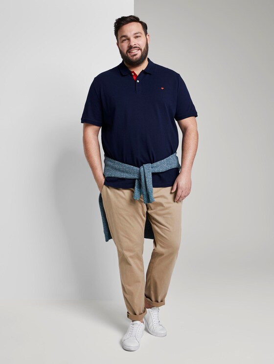 Poloshirt mit Logo-Stickerei - Männer - Sky Captain Blue Poloshirt mit Logo-Stickerei - Männer - Sky Captain Blue - 3 - Men Plus