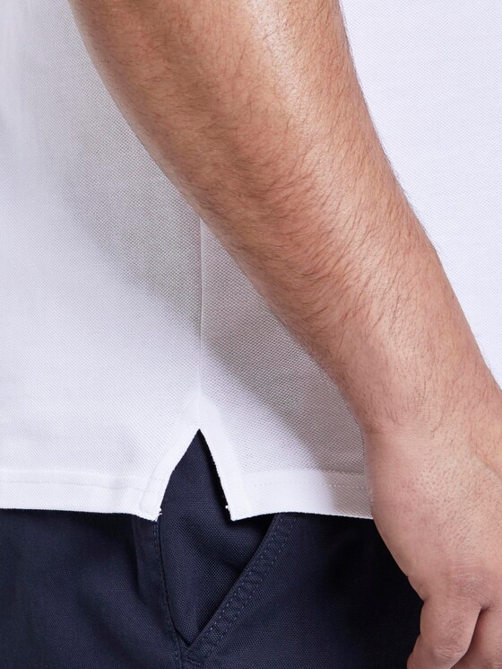 Polo shirt with an embroidered logo - Men - White Polo shirt with an embroidered logo - Men - White - 10 - Men Plus