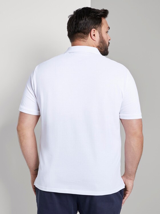 Polo shirt with an embroidered logo - Men - White Polo shirt with an embroidered logo - Men - White - 2 - Men Plus