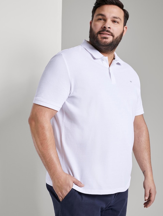 Polo shirt with an embroidered logo - Men - White Polo shirt with an embroidered logo - Men - White - 5 - Men Plus