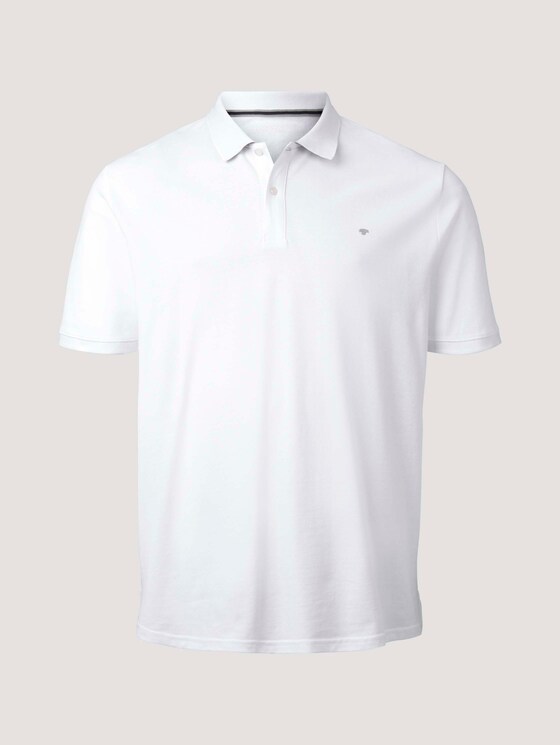 Polo shirt with an embroidered logo - Men - White Polo shirt with an embroidered logo - Men - White - 7 - Men Plus