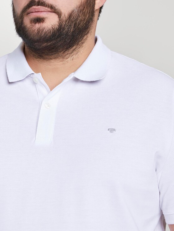 Polo shirt with an embroidered logo - Men - White Polo shirt with an embroidered logo - Men - White - 9 - Men Plus