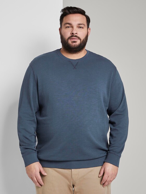 Schlichtes Sweatshirt - Männer - Sky Captain Blue Schlichtes Sweatshirt - Männer - Sky Captain Blue - 1 - Men Plus