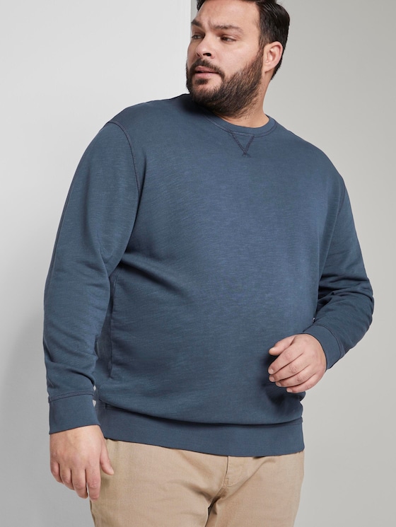 Schlichtes Sweatshirt - Männer - Sky Captain Blue Schlichtes Sweatshirt - Männer - Sky Captain Blue - 5 - Men Plus