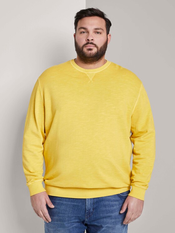 Simple sweatshirt - Men - Californian Yellow Simple sweatshirt - Men - Californian Yellow - 1 - Men Plus
