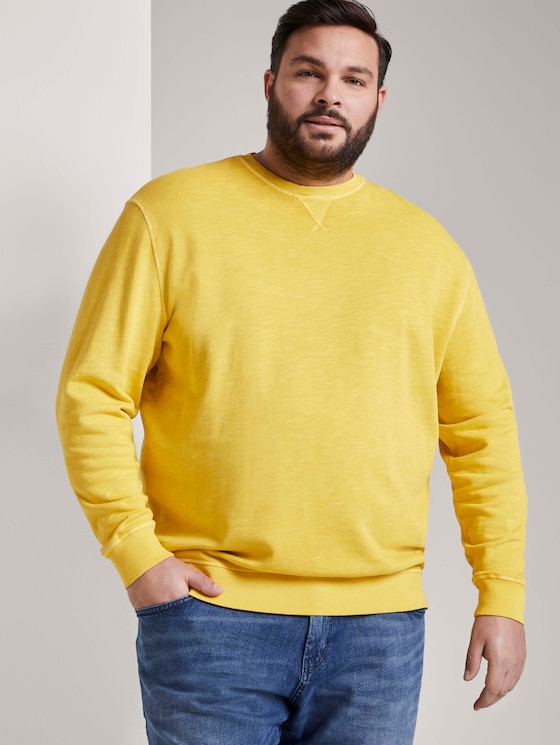 Simple sweatshirt - Men - Californian Yellow Simple sweatshirt - Men - Californian Yellow - 5 - Men Plus